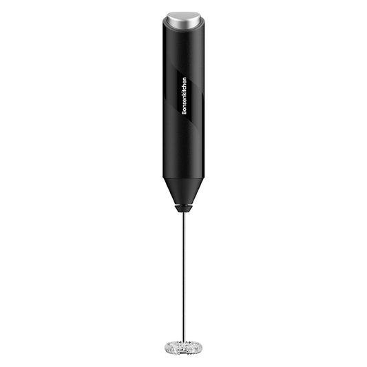 Bonsenkitchen Milchaufschäumer Stab – Handheld, Batteriebetrieben, Schwarz
